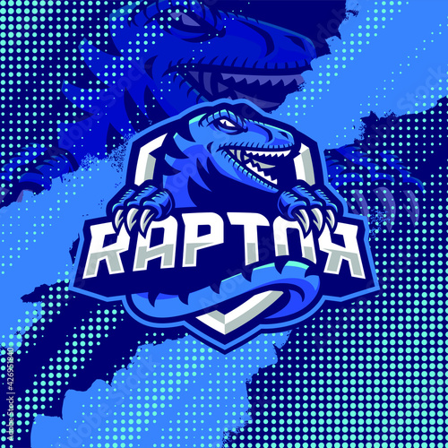Fotografía Raptor mascot logo design illustration
