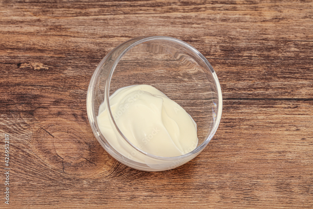 Sour cream in the bowl Sour cream in the bowl