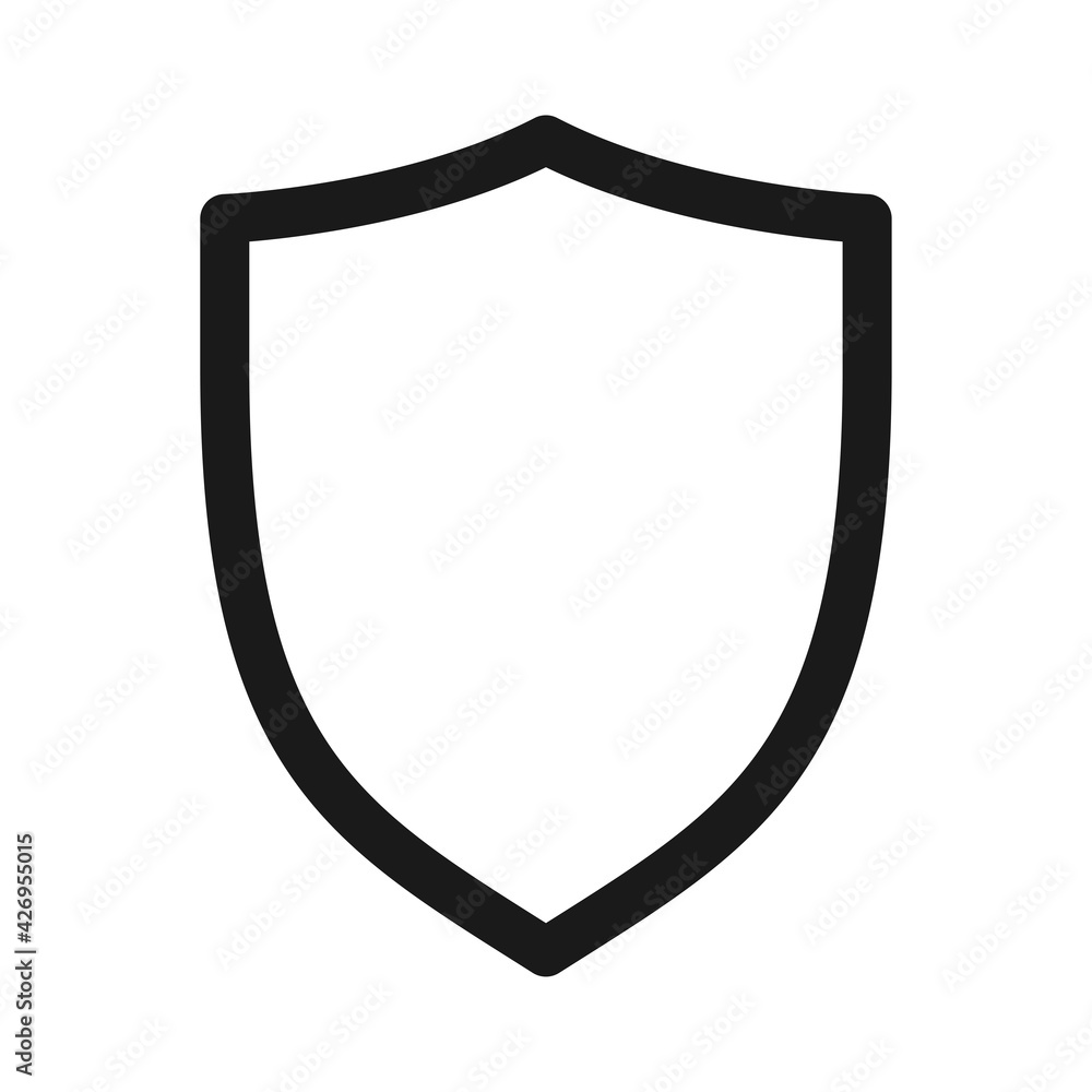Shield symbol concept outline illustration vector. Shield symbol concept outline illustration vector.