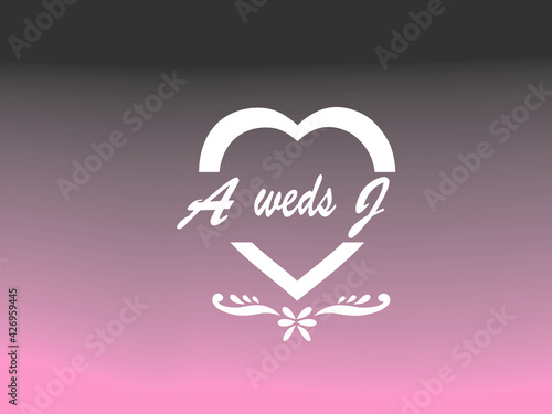 Alphabet a and f logo couple name for wedding save data monogram bride and groom.