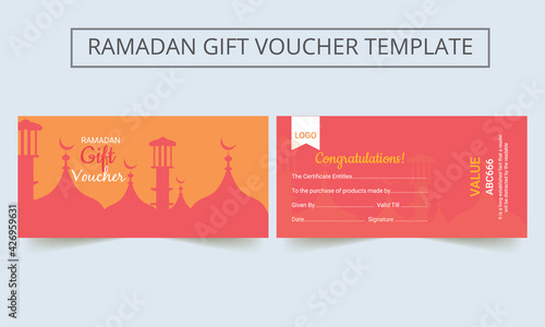 Gift voucher or coupon layout design template. poster, social media template, discount, gift, voucher, web.