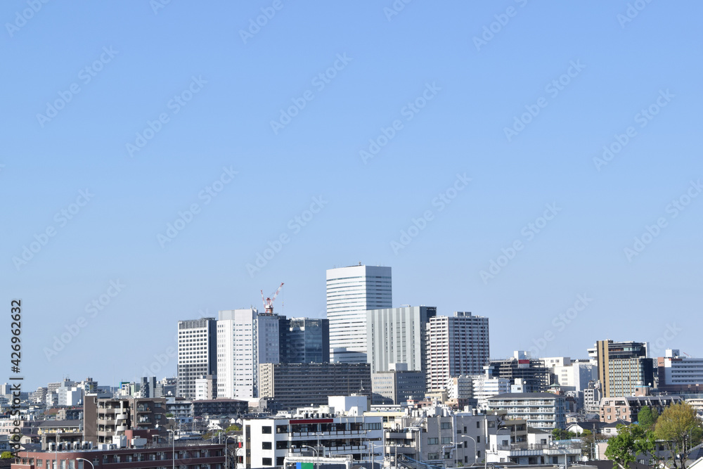 Panorama of Omiya, Saitama City, Saitama Prefecture, Japan