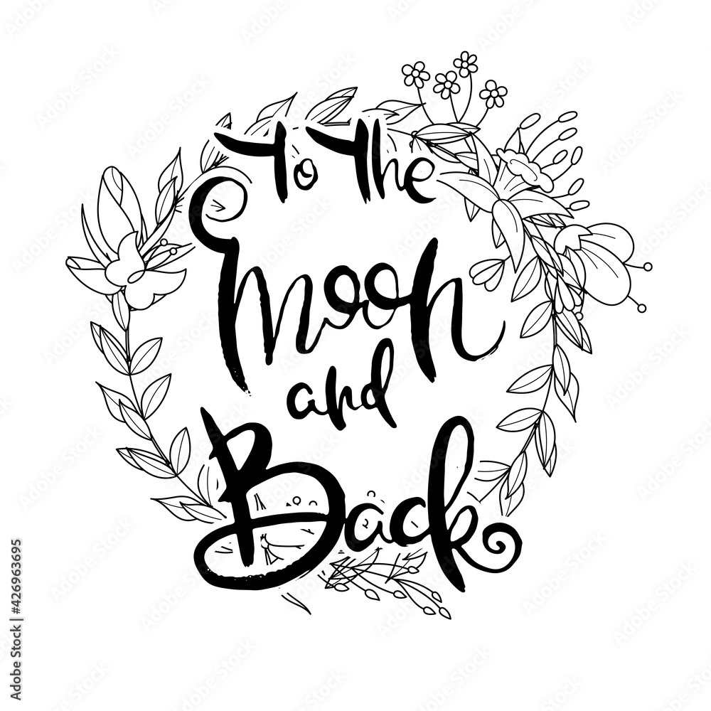 Hand lettering grunge card with flower background. Handcrafted doodle letters in retro style. Hand-drawn vintage typography Hand lettering grunge card with flower background. Handcrafted doodle letters in retro style. Hand-drawn vintage typography