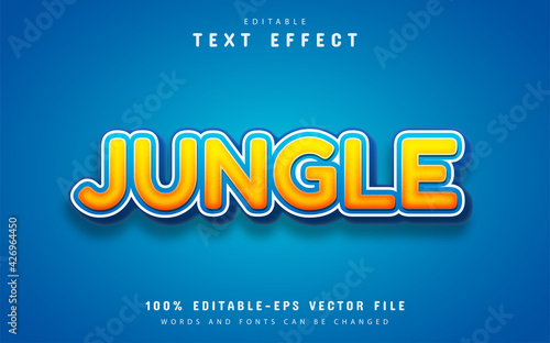 Jungle text effect editable