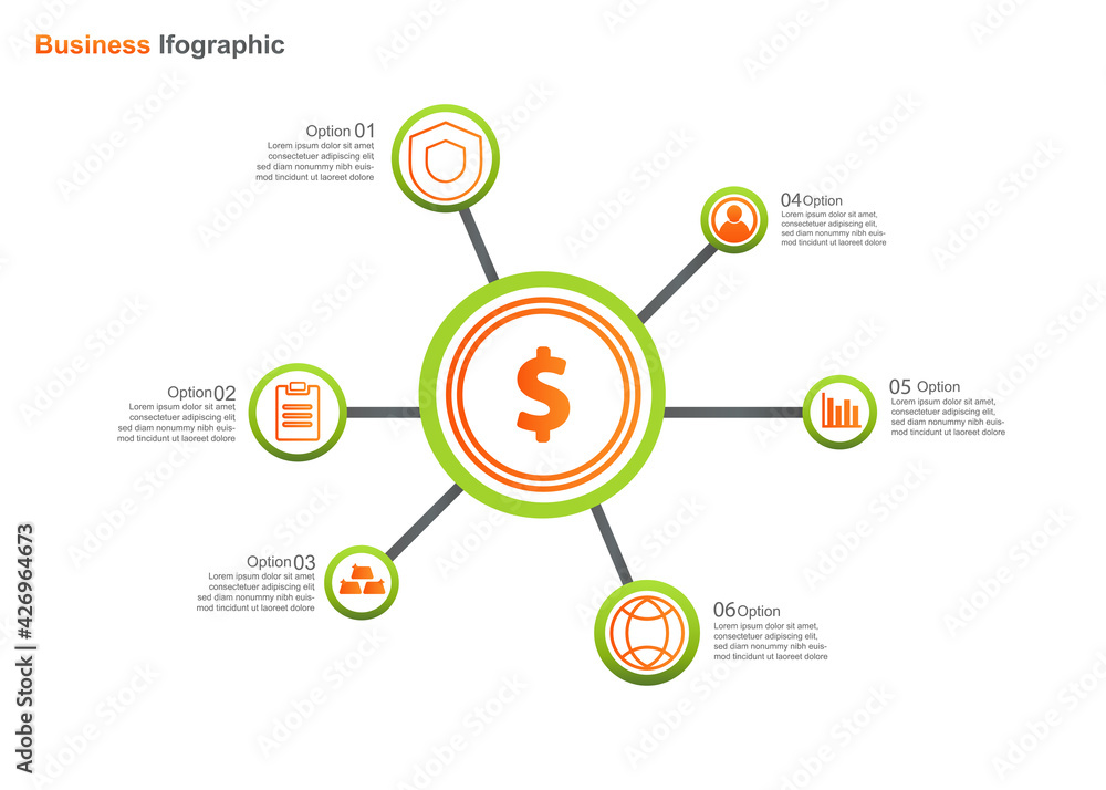 Fototapeta premium business infograpic design template. vector infographic . perfect for marketing, promotion, presentation design element
