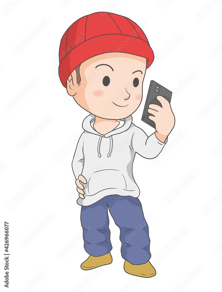 スマホを見る男性 スマホを見る男性