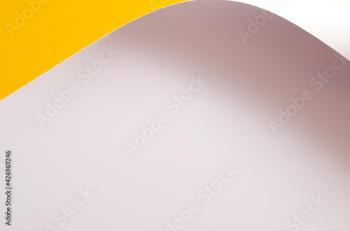 Abstract white and illuminating yellow background, web template, book cover with space for text
