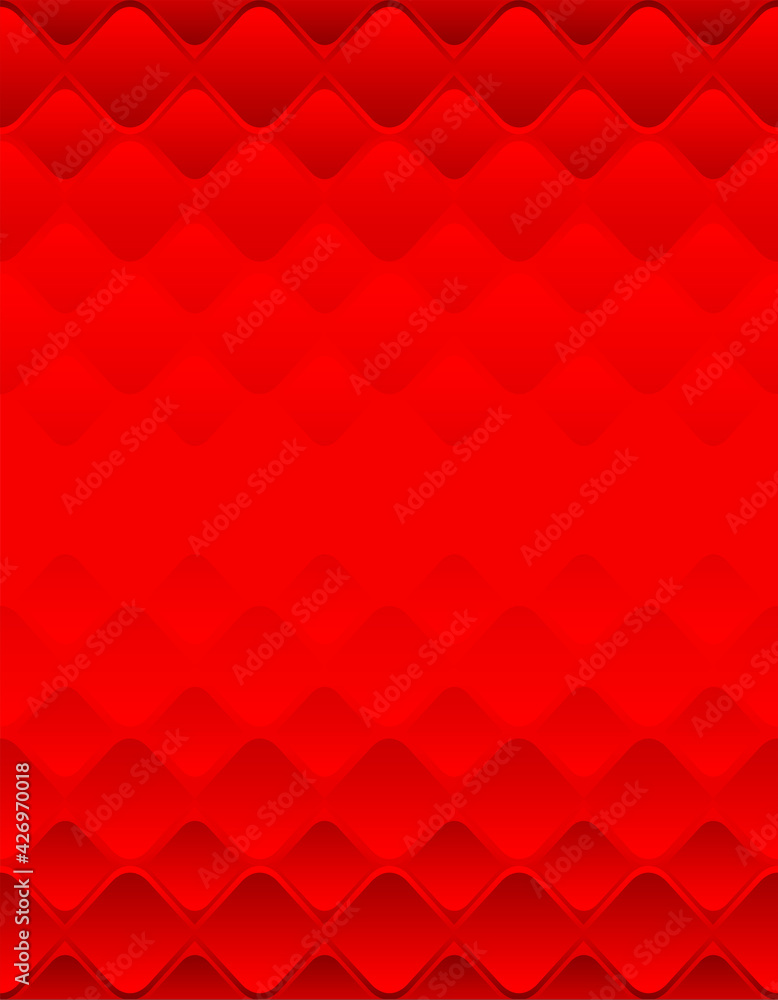 Fototapeta Abstract. Embossed geometric red background. light and shadow. Vector.