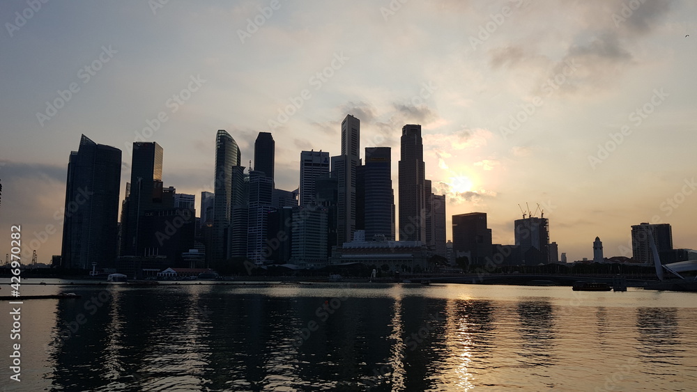 Sunset by the river, Singapore