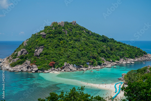 Nang Yuan Island in Thailand. Aerial View