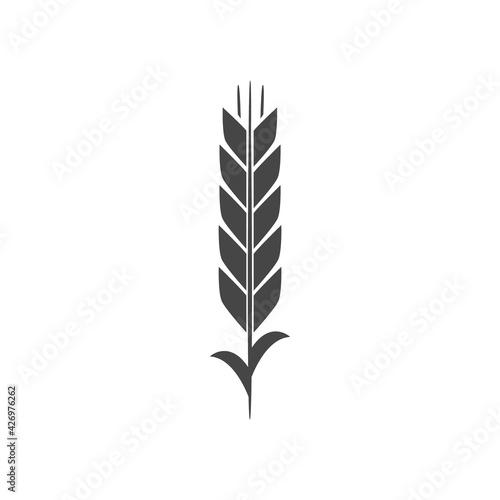 Minimalistic wheat icon. Simple barley, weat, rice logo vector illustration. Wheat vector isolated on white background. Farm and Bakery Symbol