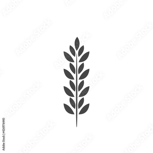 Minimalistic wheat icon. Simple barley  weat  rice logo vector illustration. Wheat vector isolated on white background. Farm and Bakery Symbol