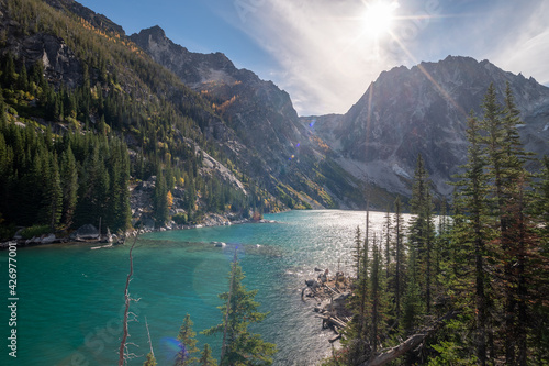 Washington State USA Mountains Lake Emerald Water HDR Landscape Camping Vacation Hiking