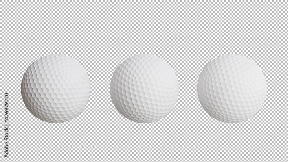 3d render of golf ball isolate on transparency,with clipping path 3d render of golf ball isolate on transparency,with clipping path