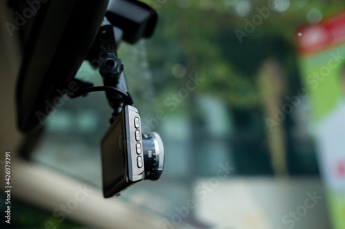 car camera with blur background