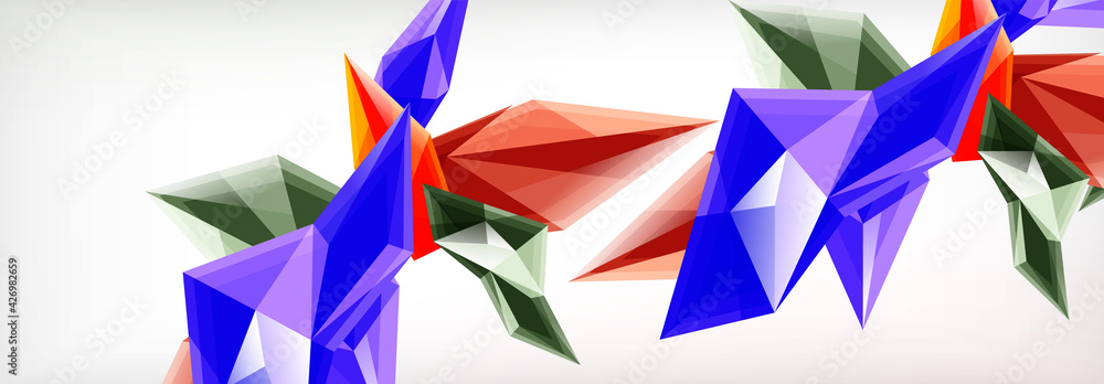 Vector 3d triangles and pyramids abstract background for business or technology presentations, internet posters or web brochure covers Vector 3d triangles and pyramids abstract background for business or technology presentations, internet posters or web brochure covers