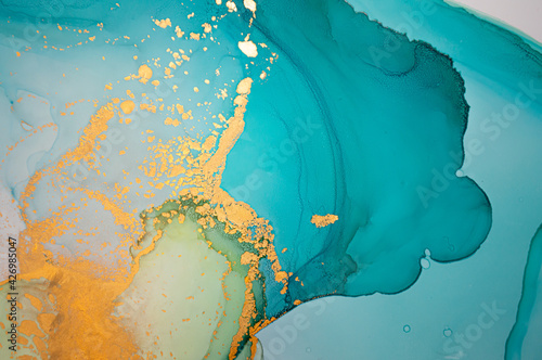 Luxury Abstract Background Liquid. Alcohol Inks on Paper. Colorful Wave Illustration. Ink Acrylic Texture. Abstract Liquid. Sophisticated Modern Wallpaper. Oil Abstract Background Liquid.
