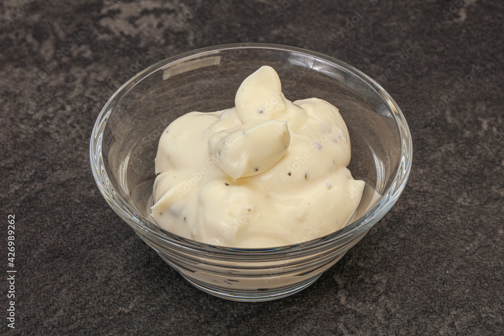Caesar cream sauce with parmesan and herbs Caesar cream sauce with parmesan and herbs