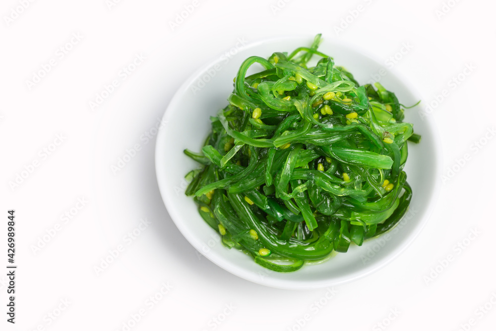 fresh green wakame seaweed salad fresh green wakame seaweed salad