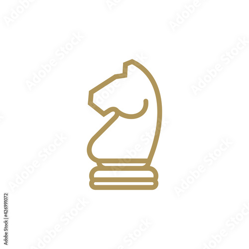 Chess logo design vector illustration, Creative Chess logo design concept template, symbols icons