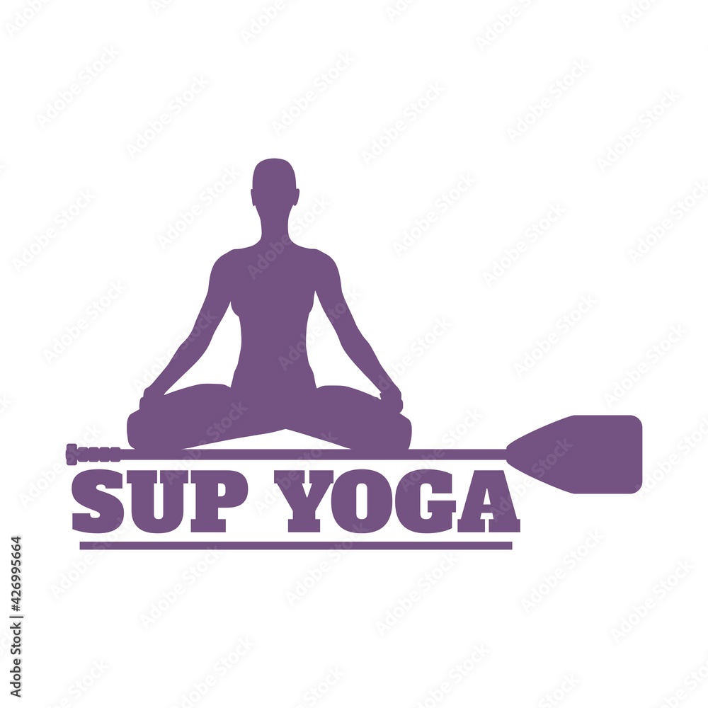 Paddle board yoga meditation. Healthy lifestyle concept Paddle board yoga meditation. Healthy lifestyle concept