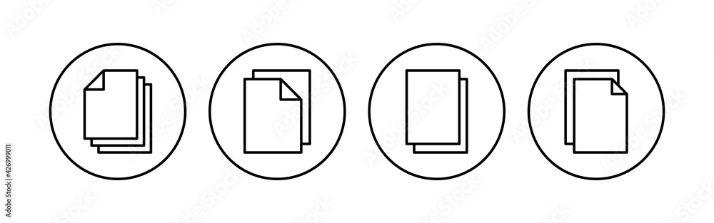 Document icon set. Paper icon. File Icon Document icon set. Paper icon. File Icon