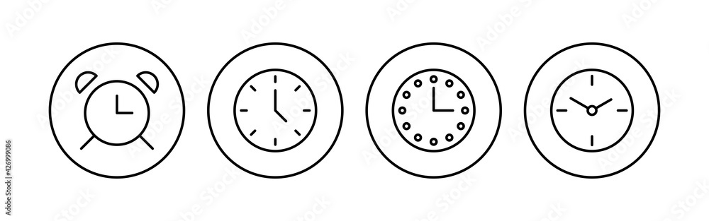 Clock icon set. Time icon vector. watch icon symbol Clock icon set. Time icon vector. watch icon symbol