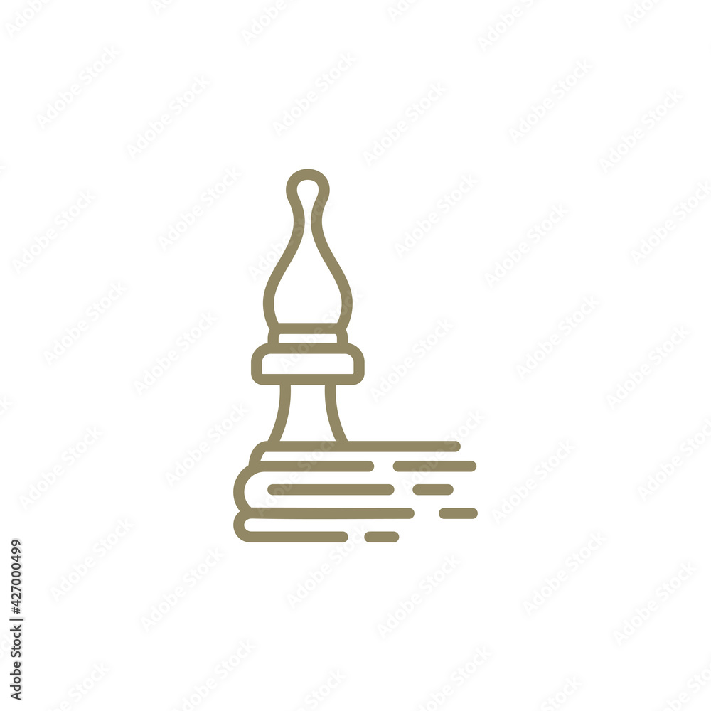 Chess logo design vector illustration, Creative Chess logo design concept template, symbols icons