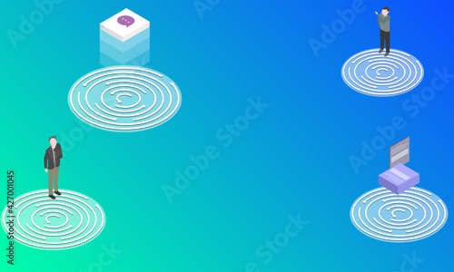 Action alert concept on abstract design