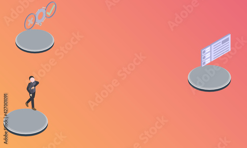 Bandwagon effect concept on abstract design