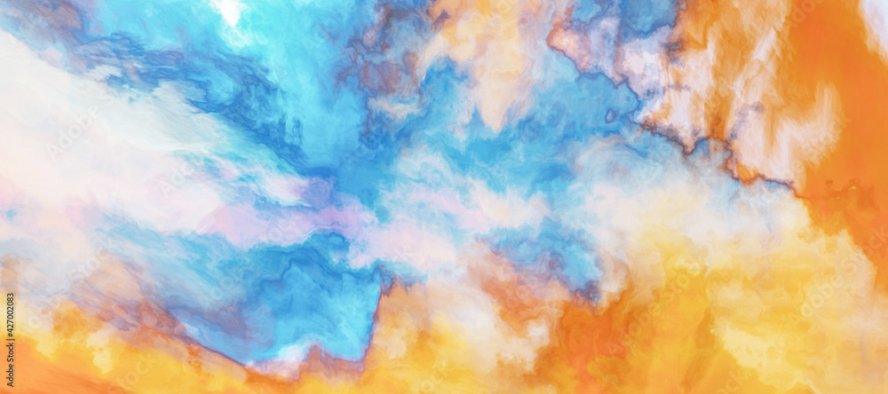 Abstract watercolor art painting. Colorful creative background