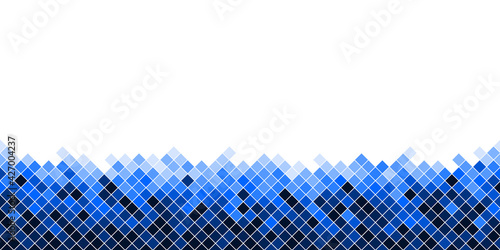 Bannière de Mosaïque Bas Petits Carrés Ton de Bleu