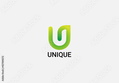 Unique Abstract U letter modern logo design
