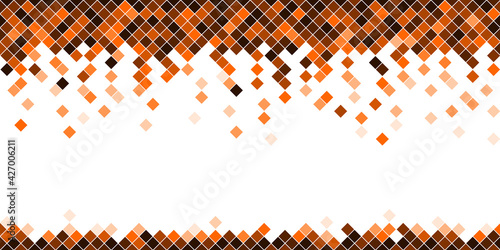 Bannière de Mosaïque Haut et Bas Petits Carrés Ton de Orange