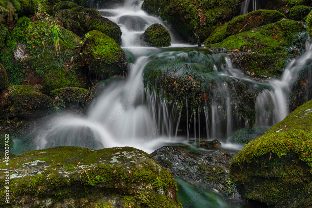 Cerna strz waterfall on Cerny creek in Sumava national park Cerna strz waterfall on Cerny creek in Sumava national park
