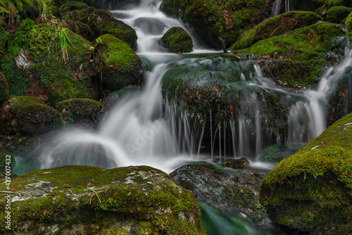 Cerna strz waterfall on Cerny creek in Sumava national park