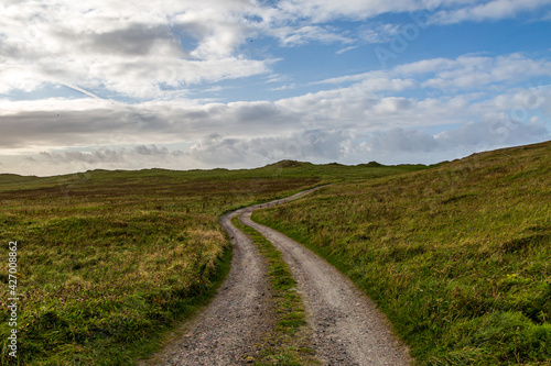A Narrow Road on the Island of North Uist in the Hebrides