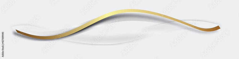 Gold Welle Wellen Band Banner Gold Welle Wellen Band Banner