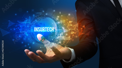 Wallpaper Mural Elegant hand holding technology-related inscription Torontodigital.ca