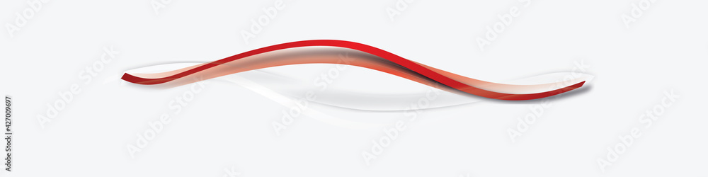 Naklejka premium Rot Welle Wellen Band Banner Hintergrund 