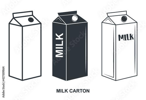 Milk Carton Vector, Milk Carton Template Clipart, Milk Carton Packaging Vector, Milk Carton Design Clipart, Packaging Template Design