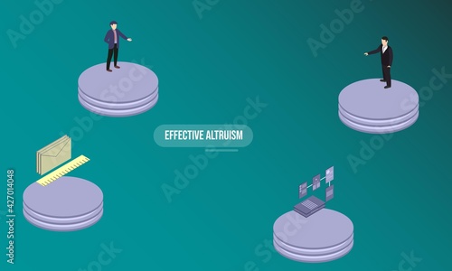 Effective altruism concept on abstract design