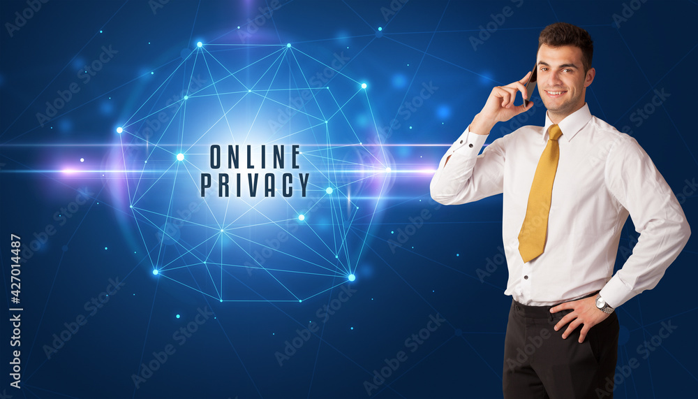 businessman thinking about security concept businessman thinking about security concept