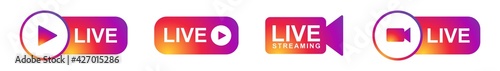 Live Instagram stories Icon , frame Live stories user video streaming, Vector Illustration