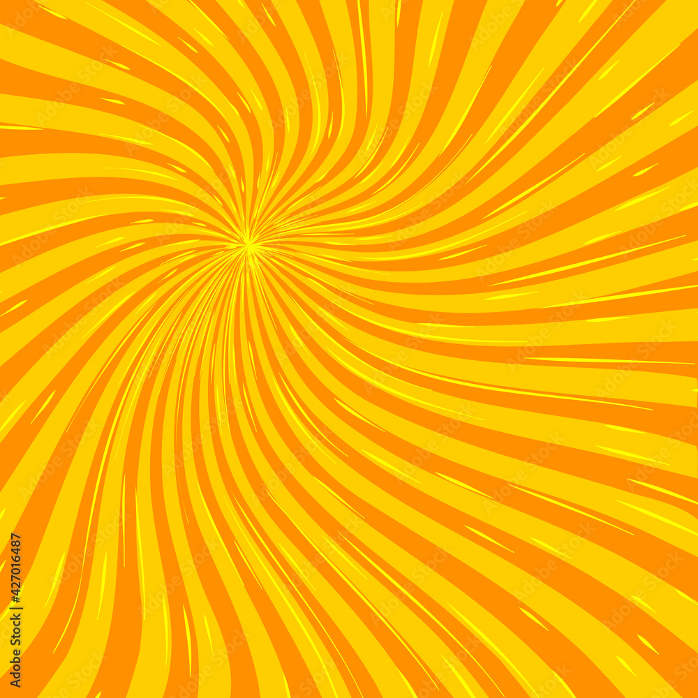 Summer background with orange yellow rays summer sun hot swirl with space for your message. Vector illustration EPS 10 for design element presentation, brochure layout page, packing label Summer background with orange yellow rays summer sun hot swirl with space for your message. Vector illustration EPS 10 for design element presentation, brochure layout page, packing label