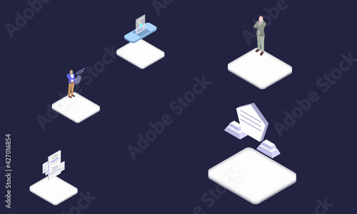 Administrative history concept on abstract design