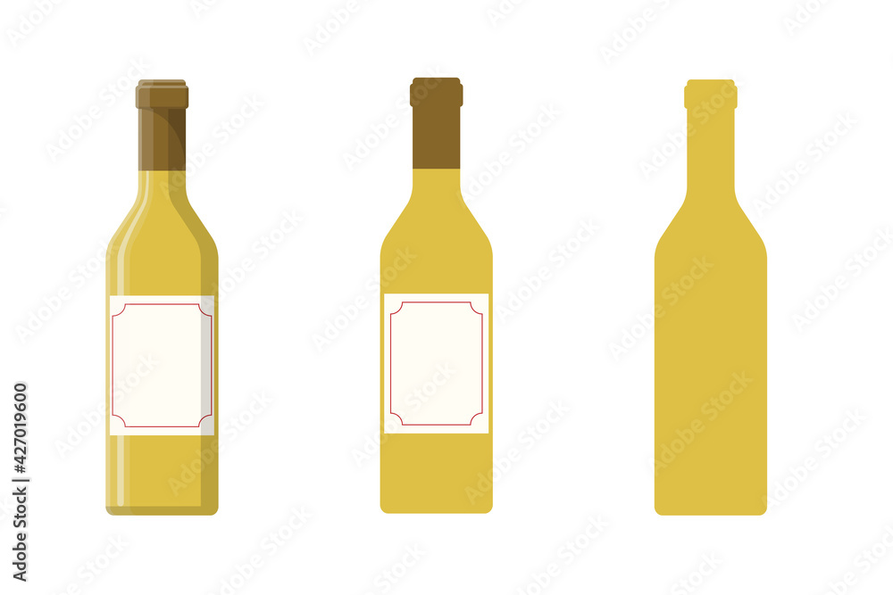 bottle of white wine vector illustration 2 bottle of white wine vector illustration 2