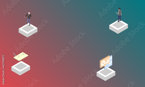 Sociological theory concept on abstract design