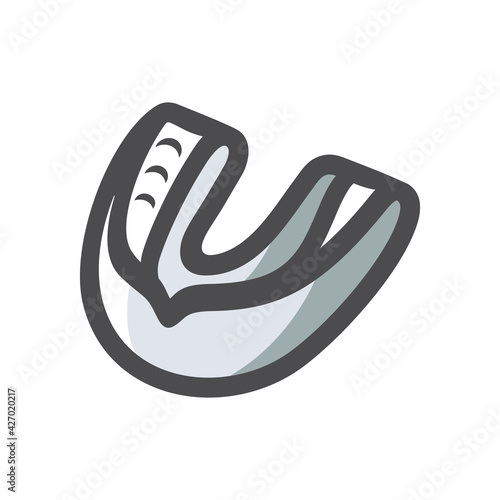 Mouth guard boxer Vector icon Cartoon illustration.