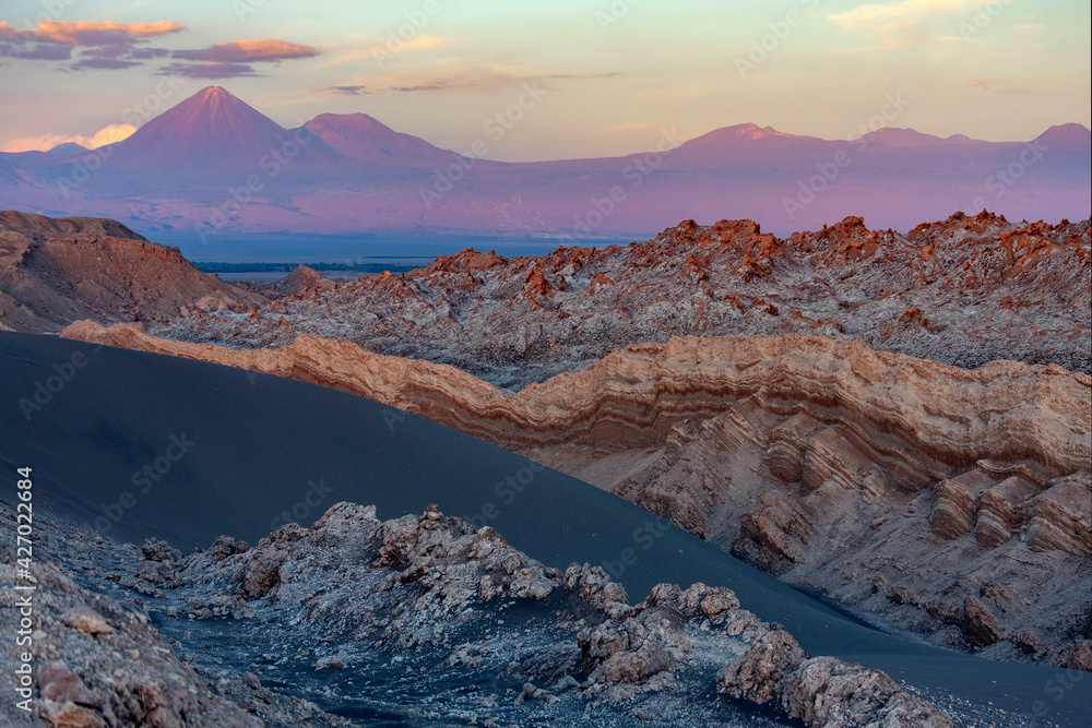 Mount Licancabur Volcano at dusk - Atacama Desert - Chile